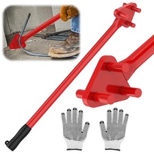 Hand Operated Manual Rebar Bender for 5/8" Bars - Durable Red Tool