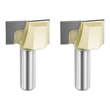 2pcs Bottom Cleaning Router Bit 1-3/8" Diameter 1/2" Shank Carbide Tipped Cutter