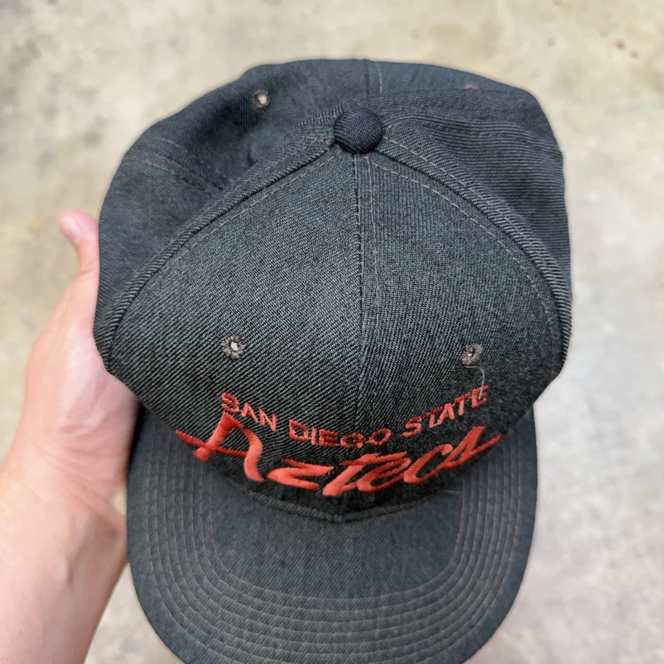 Vintage San Diego State Aztecs Hat Cap Snap Back Sports Specialties Script SDSU - Image 3 of 4
