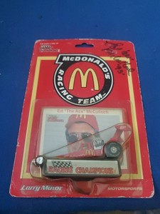 AUTOGRAPHED ED "THE ACE" MCCULLOCH RACING CHAMPIONS MCDONALD'S RACING TEAM