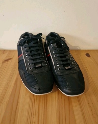 Hugo Boss Thatoz Zapatillas Azul Oscuro Rojo Rayas Reino Unido 11 EUR 45