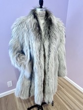50% OFF SALE! Fox Fur Swing Coat | Arctic Silver | Rare White & Charcoal Tipping