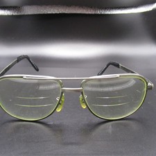Vintage Military Style Aviator Eyeglass Frames Pewter FC601 Z87 57-16 BIFOCAL
