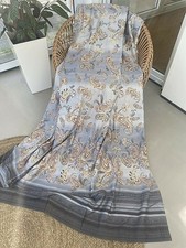 Bassetti Stoff TOSCA G1 grau rose SATIN 250x240 Decke Läufer Vorhang Kissen NEU