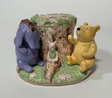 Disney Winnie the Pooh Toothbrush Holder Eeyore Piglet 3D Ceramic NO CHIPS