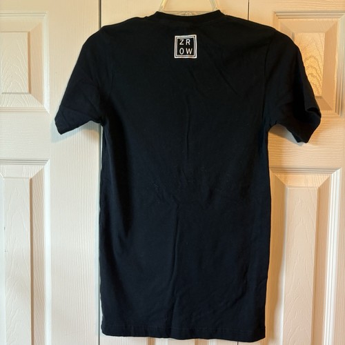 ZR0W "Zero Regrets Zero Worries Shirt" Womens Size XS Black Tee White Lettering - Picture 4 of 5