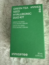 NIB INNISFREE Seed Hyaluronic Duo Kit Green tea seed Serum Cream Travel 30ml