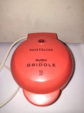 Nostalgia MyMini Griddle Red; Never Used; Tested 