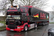 LKW Foto Scania R580 V8 Planensattelzug Deutschland schwarz SCHUBERT A.S. #f3uj