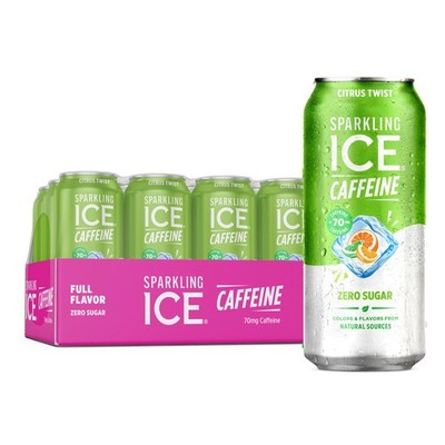 Sparkling Ice Caffeine Citrus Twist Water with Caffeine, Zero Sugar Pack Of 12