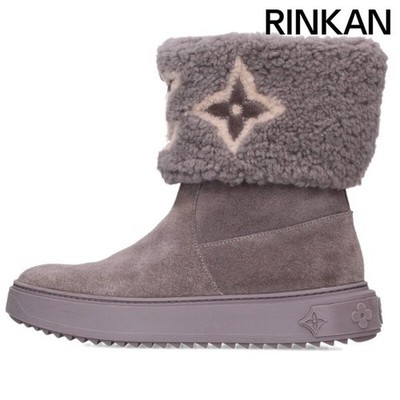 Louis Vuitton Snowdrop Line Monogram Mouton Suede BOOTS Womens 36.5 Used 2ec82c3