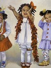 Vintage J. Rose Lithograph on Canvas Framed Artwork Children Portrait 1986 — photo 5