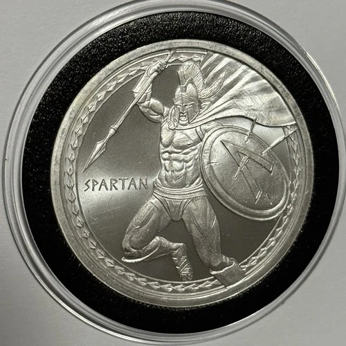 Spartan Warrior Rare Collector Coin 1 Troy Oz .999 Fine Silver Round Medal 999
