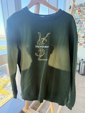 Men  s Vintage Green Yves Saint Laurent Sweatshirt Size L In Very Good Condition