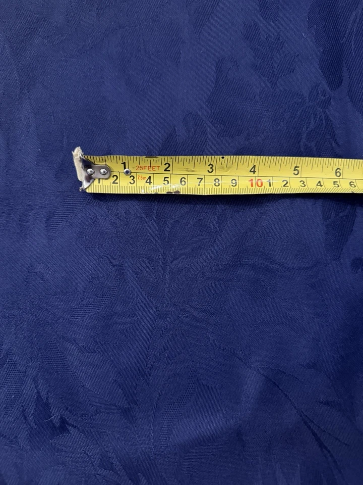 VTG Navy Jacquard Damask Acanthus Leaf Scroll, 4.25 Yd x 54″ Cotton Rayon Blend - Image 3 of 4