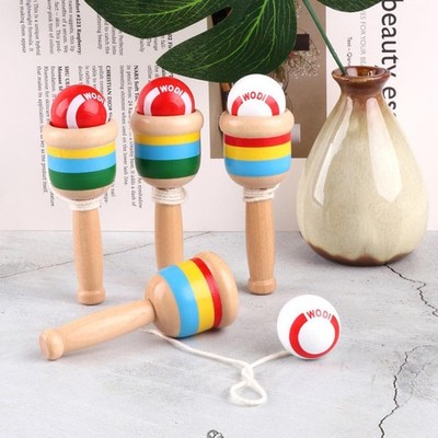 hölzerne gemalte kendama Fähigkeitsballschalenkinder kendama pädagogisches