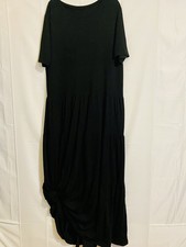 Women  s Plus Size 5XL Chic Black Maxi Dress Round Neck