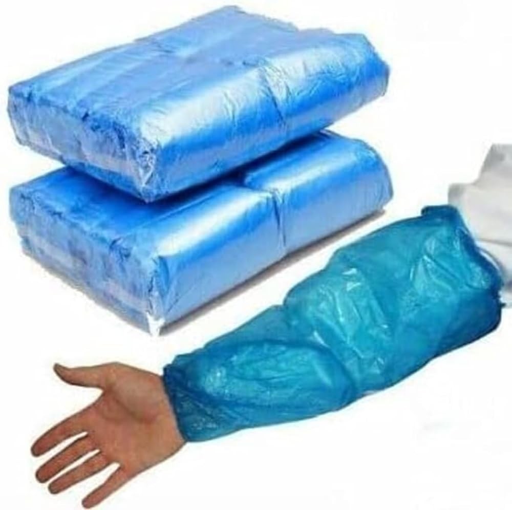 HOT BARGAINS 100 X Disposable Arm Sleeves Covers 100 Count (Pack of 1), Blue