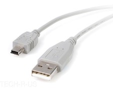 StarTech USB2HABM6 72" 6ft Mini USB Cable A 4 Pin to Mini B 5 Pin Grau Slim