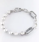 100% Authentic 925 Silver PANDORA ME Metal Bead & Link Chain Bracelet 592793C00