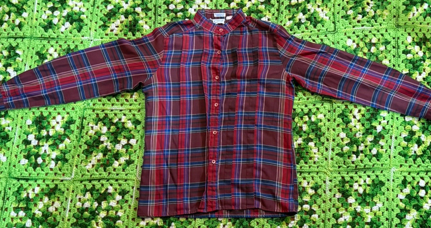 Levi Strauss & Co. Vintage Retro Sz 8 Plaid Button Front Top Shirt Rockabilly