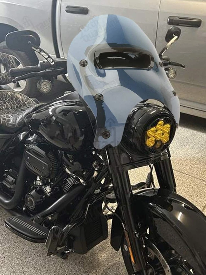 For Harley Road King FLHR 1994-2024 2025 Wind Splitter Vented Windshield Smoke - Image 3 of 4