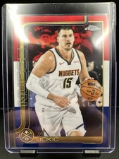 Nikola Jokic 2025-26 Topps Chrome Basketball Red White Blue Refractor. S