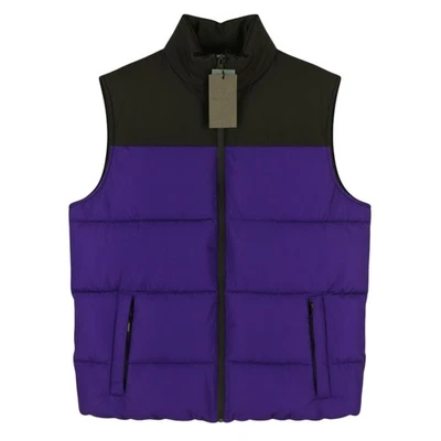 ONLY & SONS Mario Life Doudoune Homme Gilet M Violet Matelassé Col Haut - Photo 1/4
