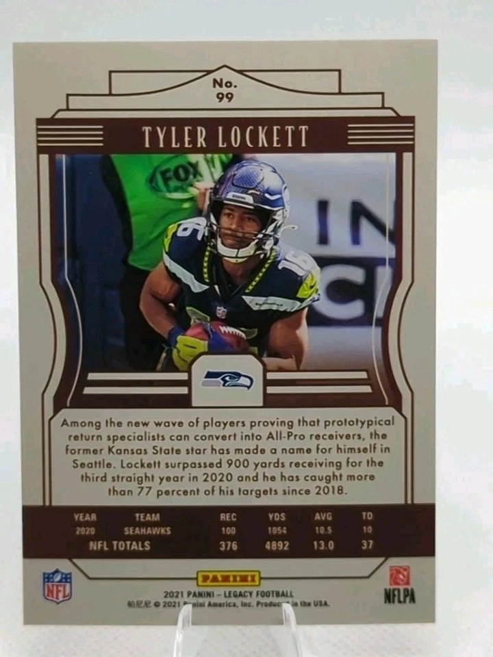 Tyler Lockett 2021 Panini Legacy Red /299 #99 Seattle Seahawks - Image 2 of 2