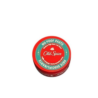 Old Spice No Poof Paste Hair Styling Medium High Hold Low Shine Red Tin 4.0oz