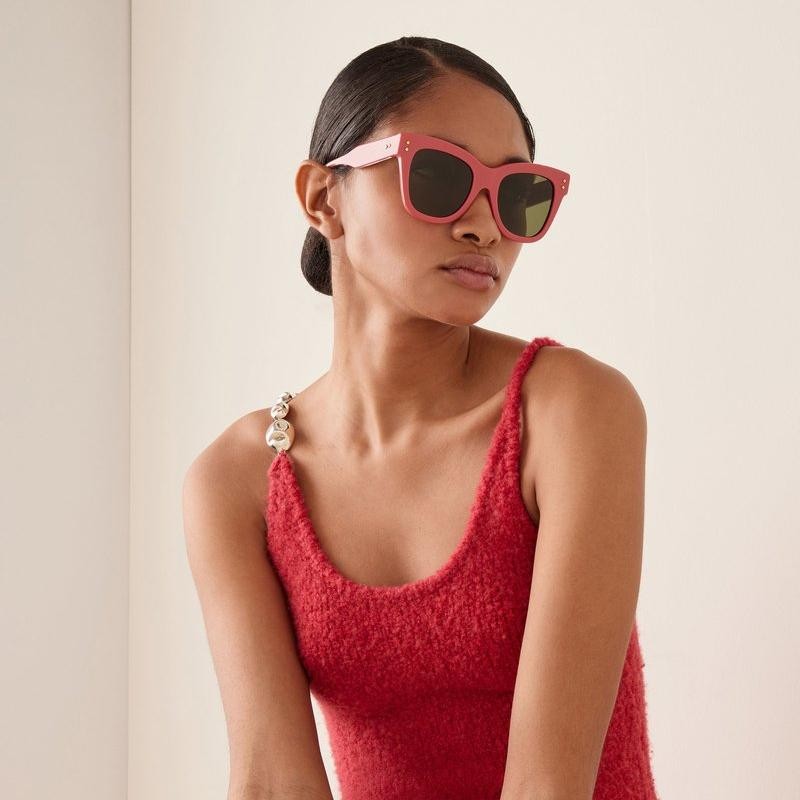 サングラス GUCCI Woman Sunglasses Pink GG1082S 004 New Gucci Sunglasses GG1082S 004 Pink Green Women | eBay