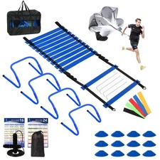 Agility Ladder, Agility Training Equipment Set, 20ft 12 Rung Agility Ladder, ...