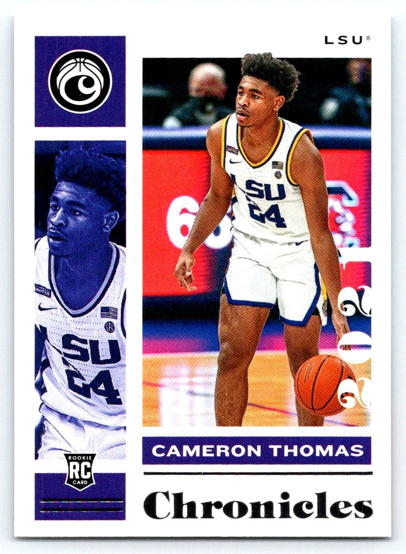 2021 Panini Chronicles Draft Picks Rookie RC Cameron Thomas # 15 Tigers