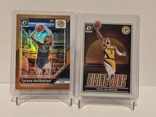 Tyrese Haliburton Lot Of 2! Orange Optic 139/175 And Rising Suns.