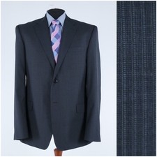 Mens Striped Blazer 46R UK Size DANSAERT Grey Wool Sport Coat Jacket