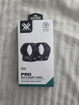 Vortex Pro 34mm Low (.95'') Scope Rings PR34-L:  Authentic