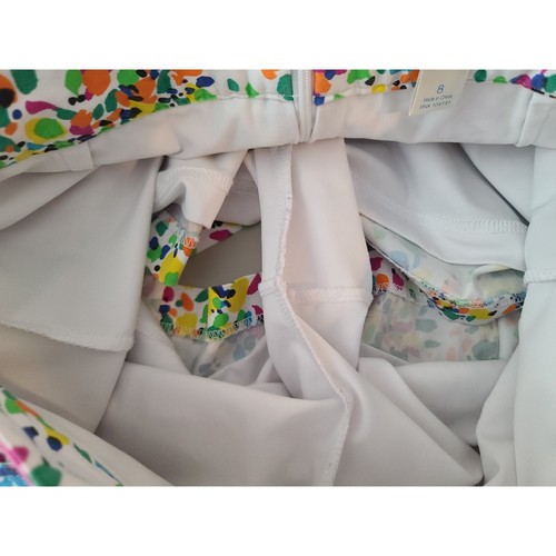 Lady Hagen bright neon abstract flower athletic skort skirt - 8 -golf pickleball - Picture 7 of 7