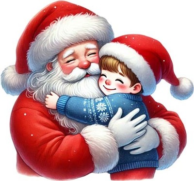 Weihnachten Santa Kind Wandbild Schlafzimmer Kinderzimmer Dekor Vinyl Aufkleber Abziehbild 6 Größen