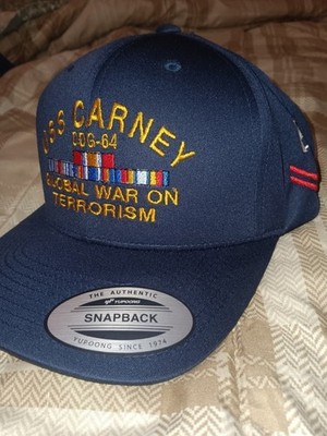 New Embroidered USS Carney DDG-64 Global War On Terrorism Cap PO2