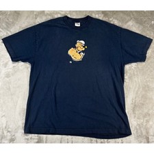 VTG Alstyle Popeye Graphic tee T-Shirt Mens XL Navy Blue Distressed Cartoon