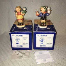 2004 Goebel M.I. Hummel Puppet Love 2209/A & Puppet Pal 2209/B Figure Set Of 2