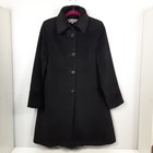 ANNE KLEIN Angora Wool Black Coat Sz 8 Womens Royal Formal Holiday