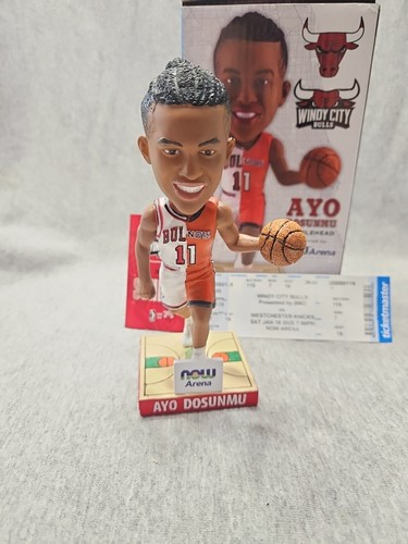 Ayo Dosunmu Chicago Bulls Illinois Fighting Illini SGA Bobblehead Ticket Stub - Picture 2 of 9