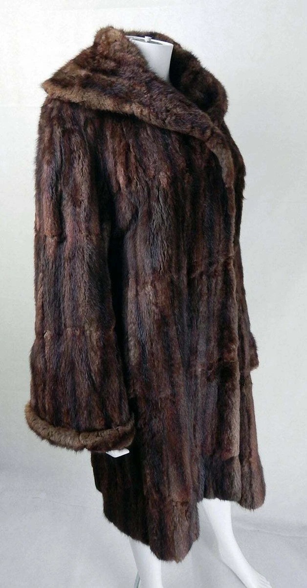 Mink Fur Coat Vintage 1940s Mink Fur Coat UK Size 12 14 Mink