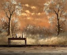 Oil Paintings Landscape Winter Wallpaper Mural Removeable Washable Peel & Stick