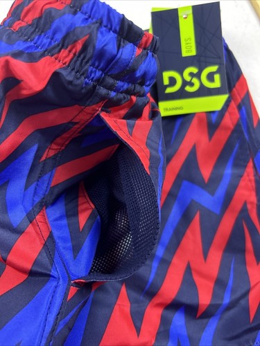 DSG Woven Training Shorts Volley Navy Blue Red Striped Boys Size XS (6-7) NWT - Picture 6 of 7