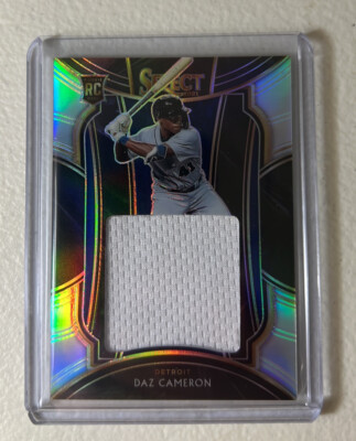 Daz Cameron 2021 Select /250 Prizm Rookie Patch Player Used Silver RJS-DC