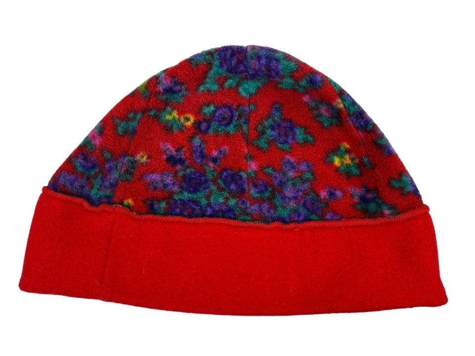 Conjunto de guantes y gorro florales de vellón vintage Gap a juego para mujer de los 90’s Foto 4 de 4