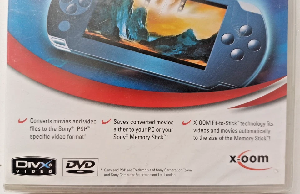 X-OOM Movies on PSP "Watch Movies on your Sony PSP" (PC CD-Rom, 2005) Sealed NEW - Image 2 of 4