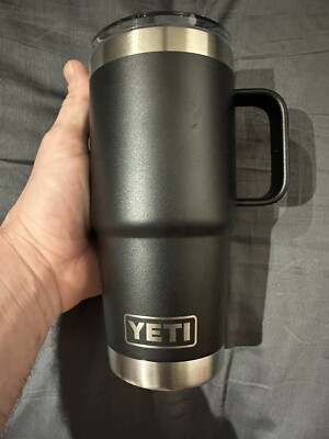 YETI Rambler 20 oz Travel Mug Stronghold Lid Black We Are Mack Limited  Brand New | eBay